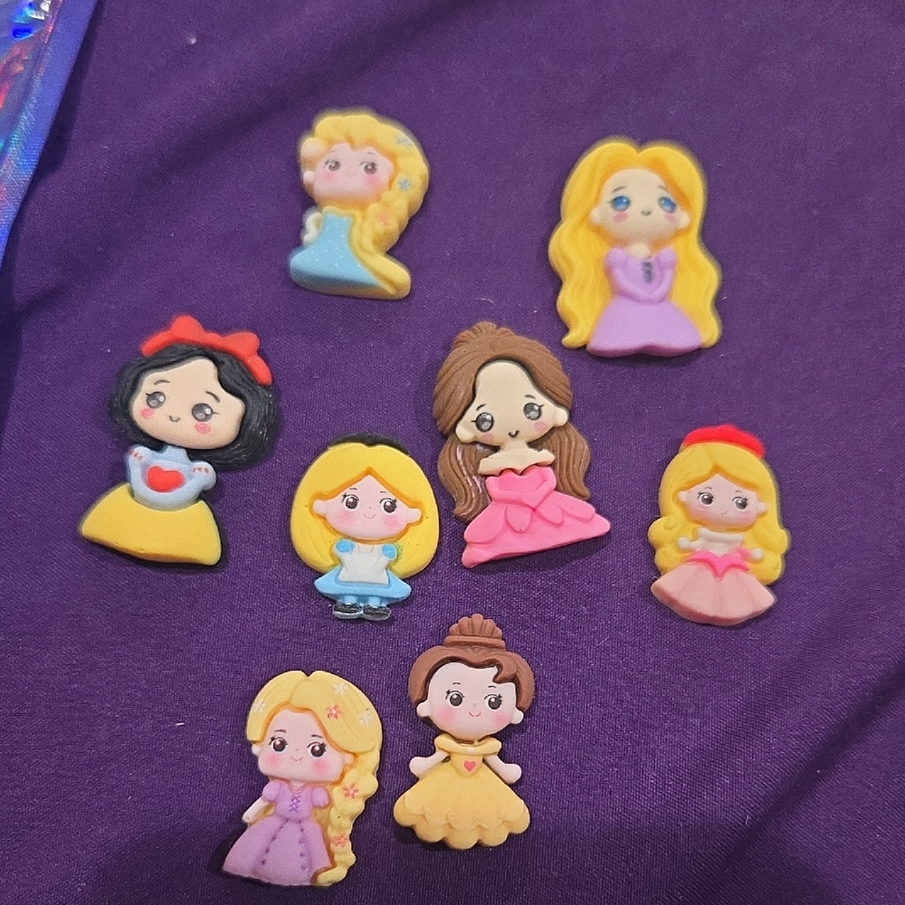 Princess Character flat back charm Set